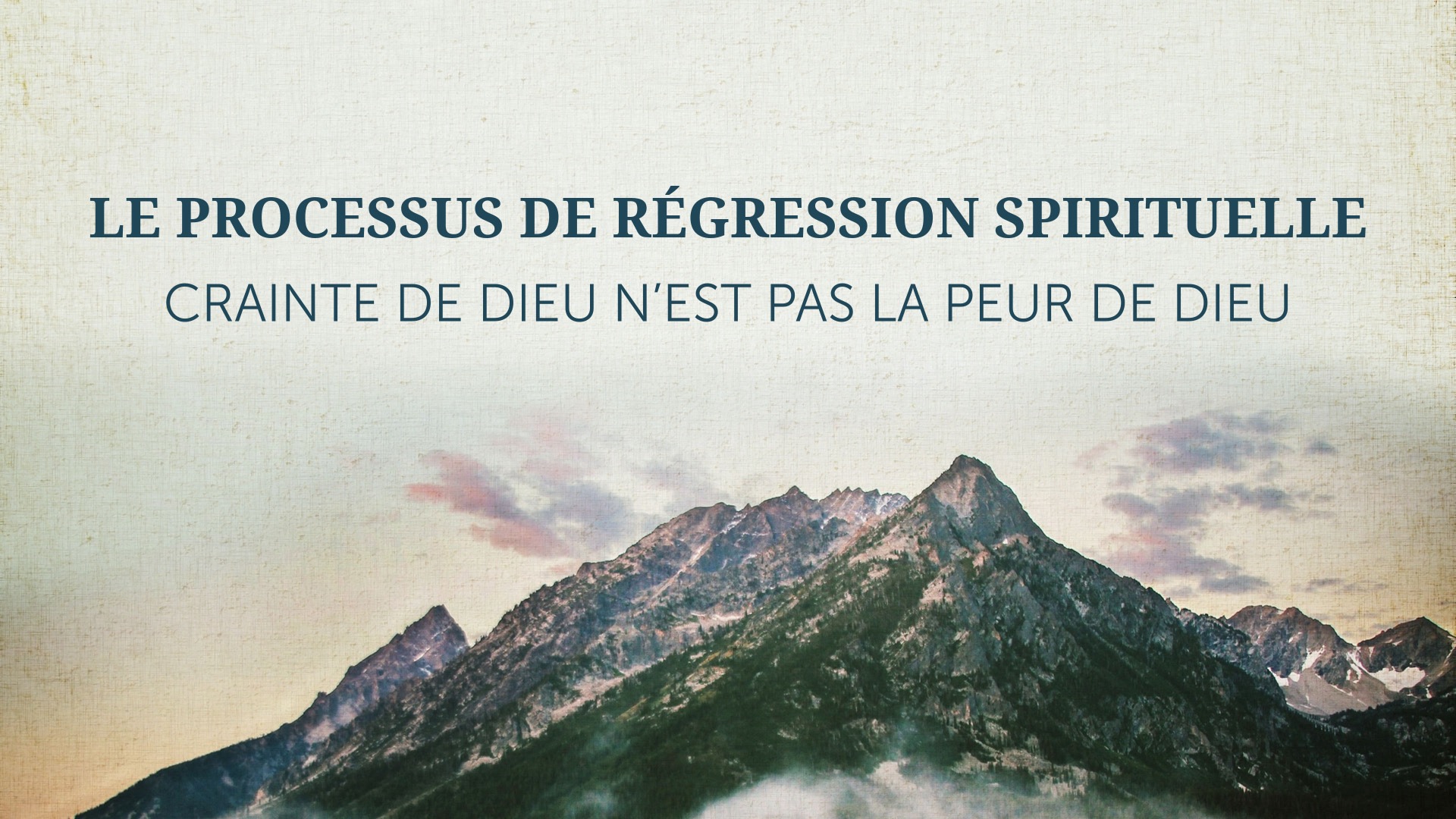 Le processus de régression spirituelle