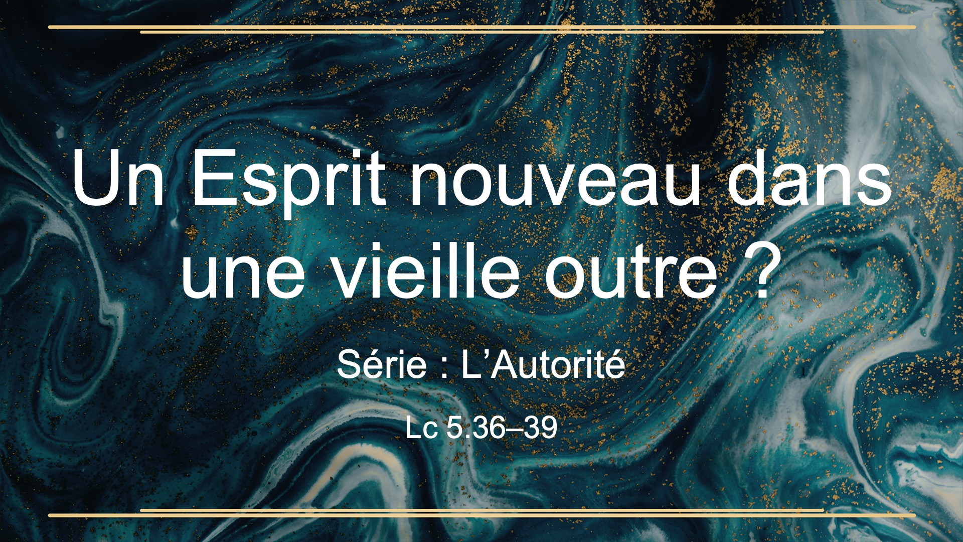 Un Esprit nouveau dans une vieille outre ?